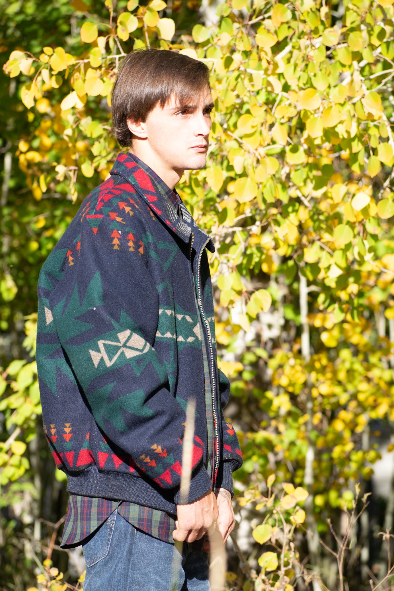 80s & 90s Pendleton Southwestern Jacket Distressed