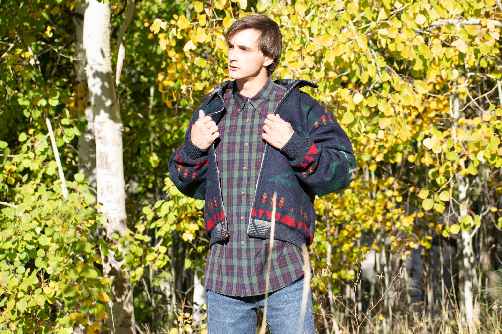 80s & 90s Pendleton Southwestern Jacket Distressed