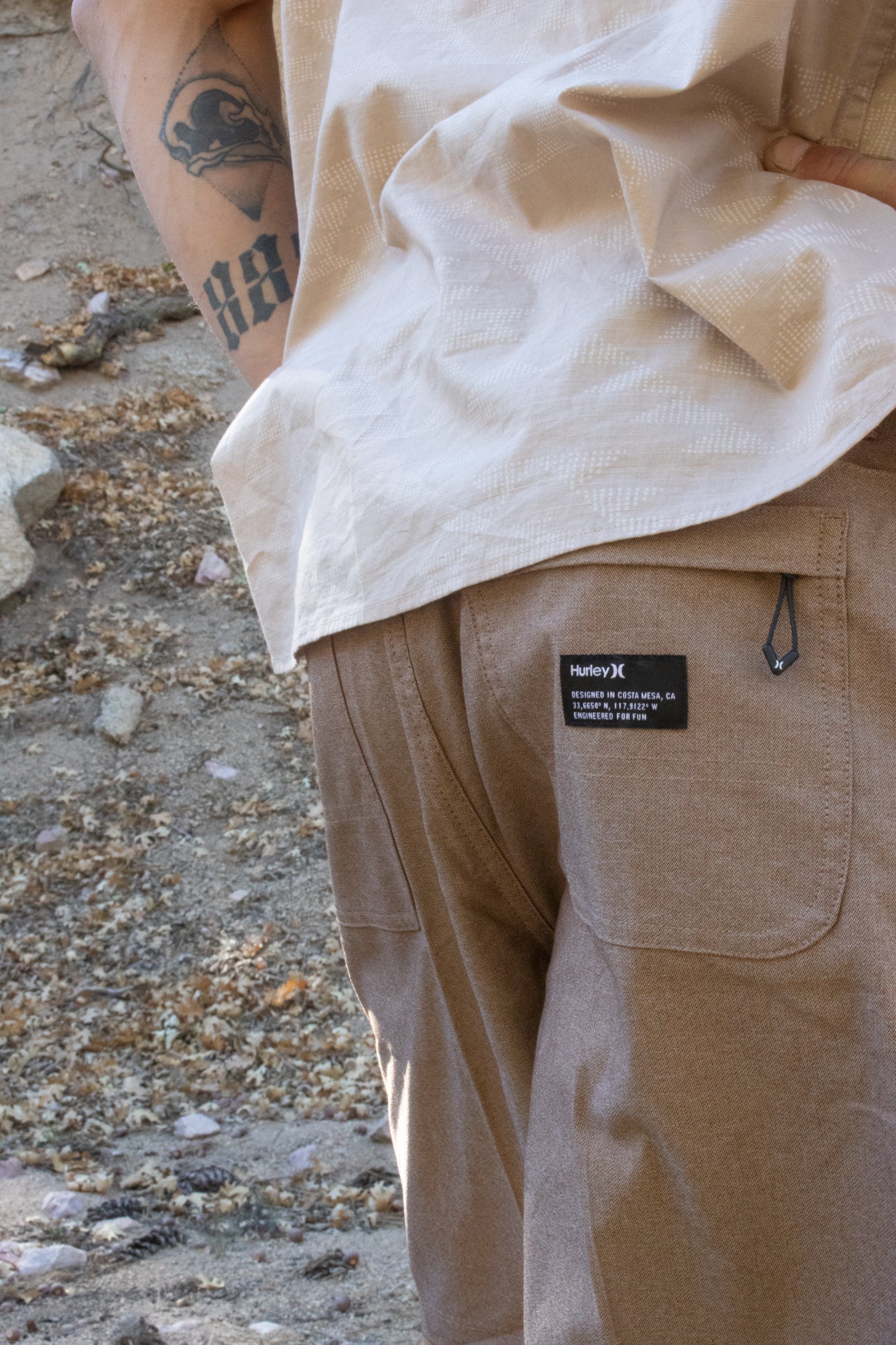 Hurley H20 Dri Vapor Chino Short Color: Espresso Color