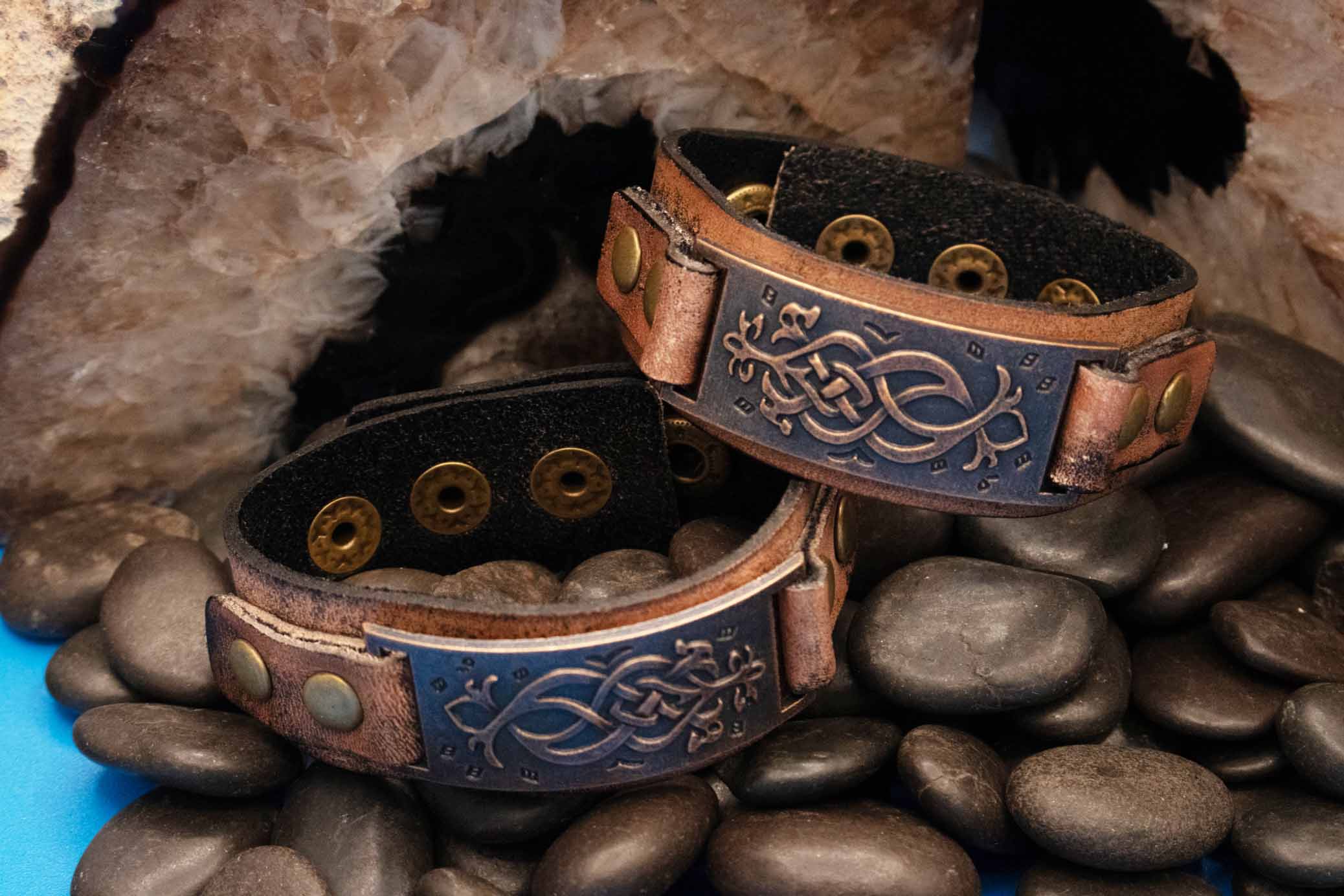 Celtic Knot Viking Leather Bracelet