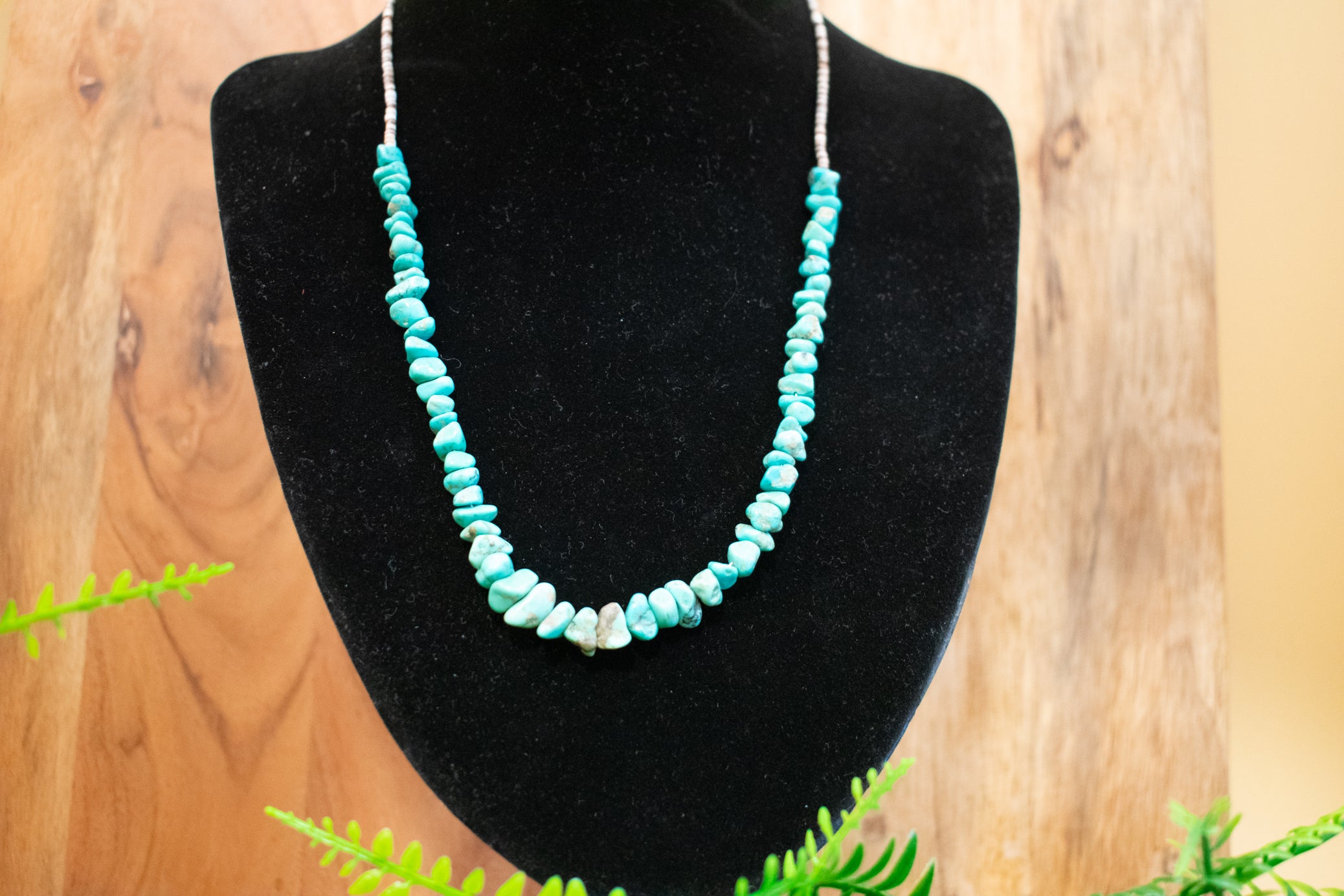 Navajo Indian Battle Mountain Turquoise Stone Nugget Necklace