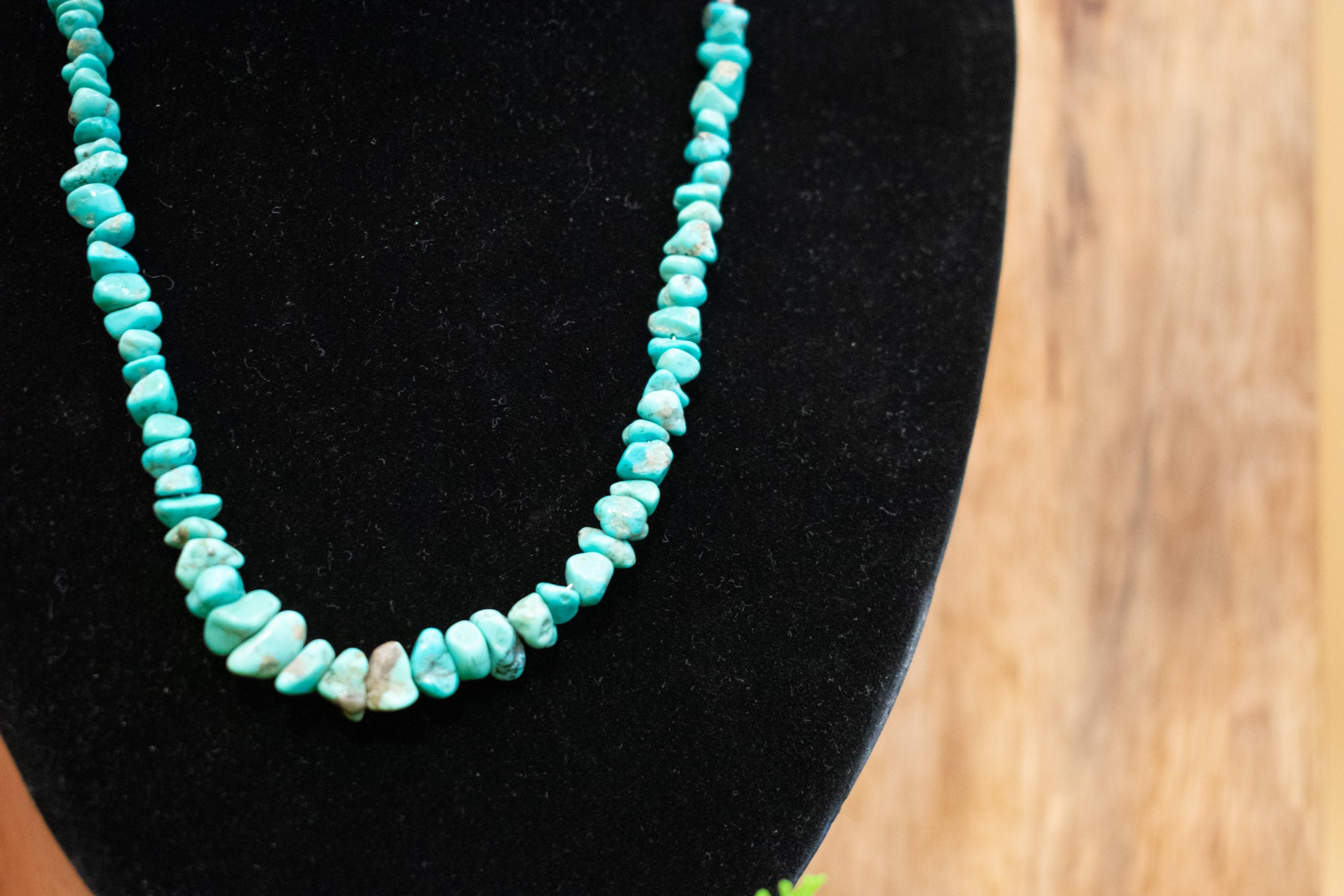 Navajo Indian Battle Mountain Turquoise Stone Nugget Necklace