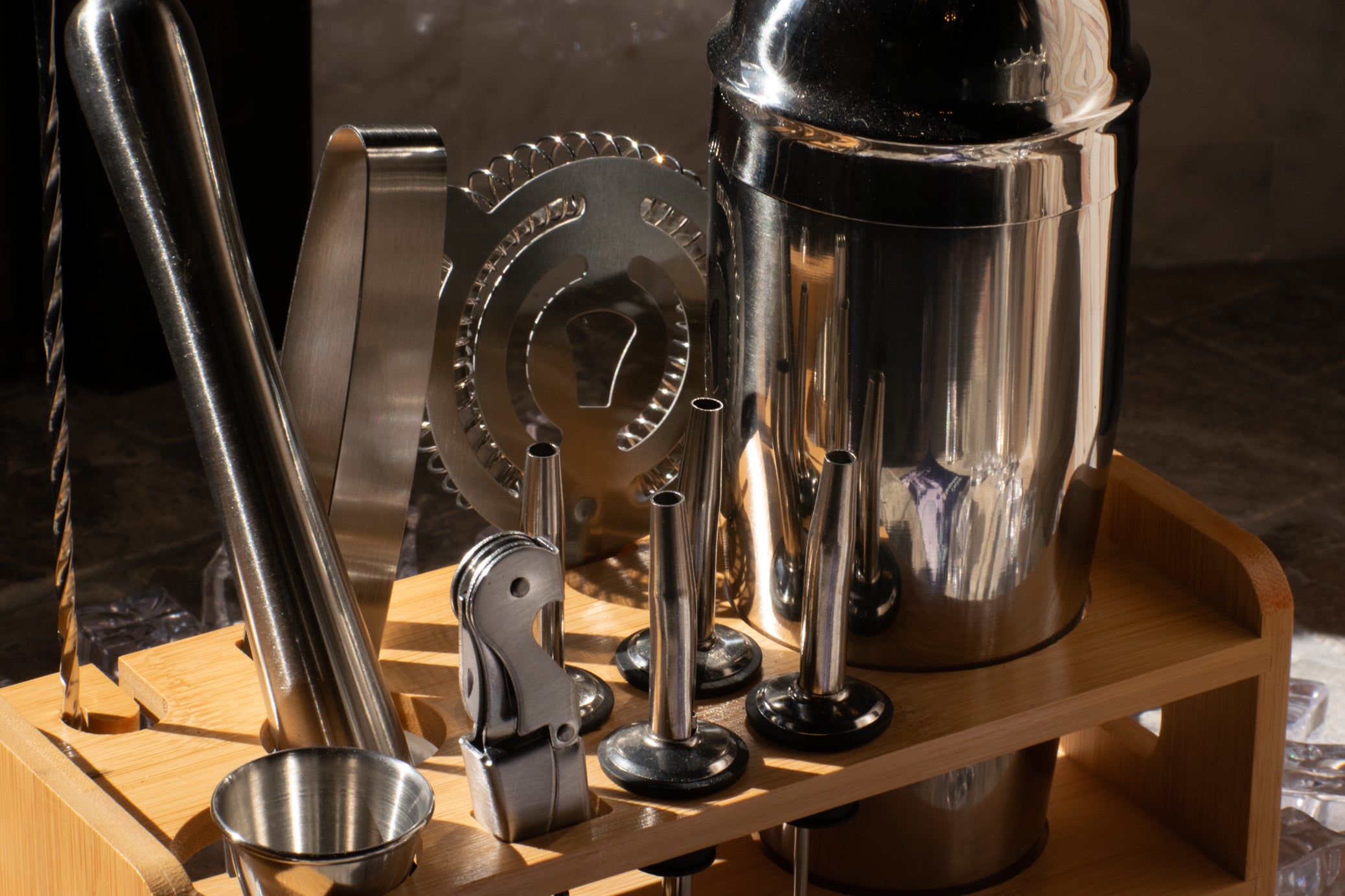 Mixology Bartender Kit with Stand Bar Tool Set