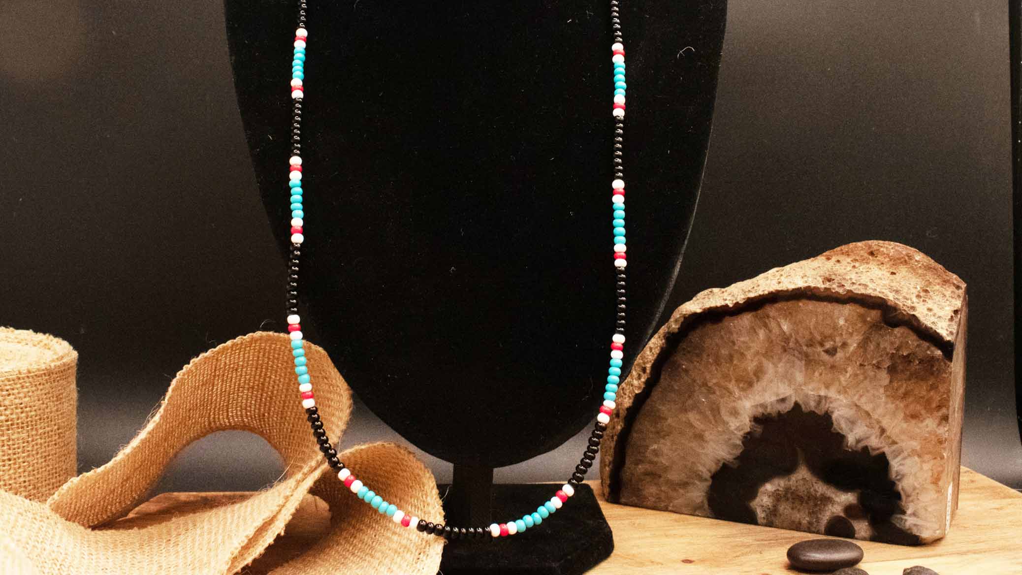 Jim Morrison Style 1969 Zephyr Edition Native American Cobra Bead Necklace