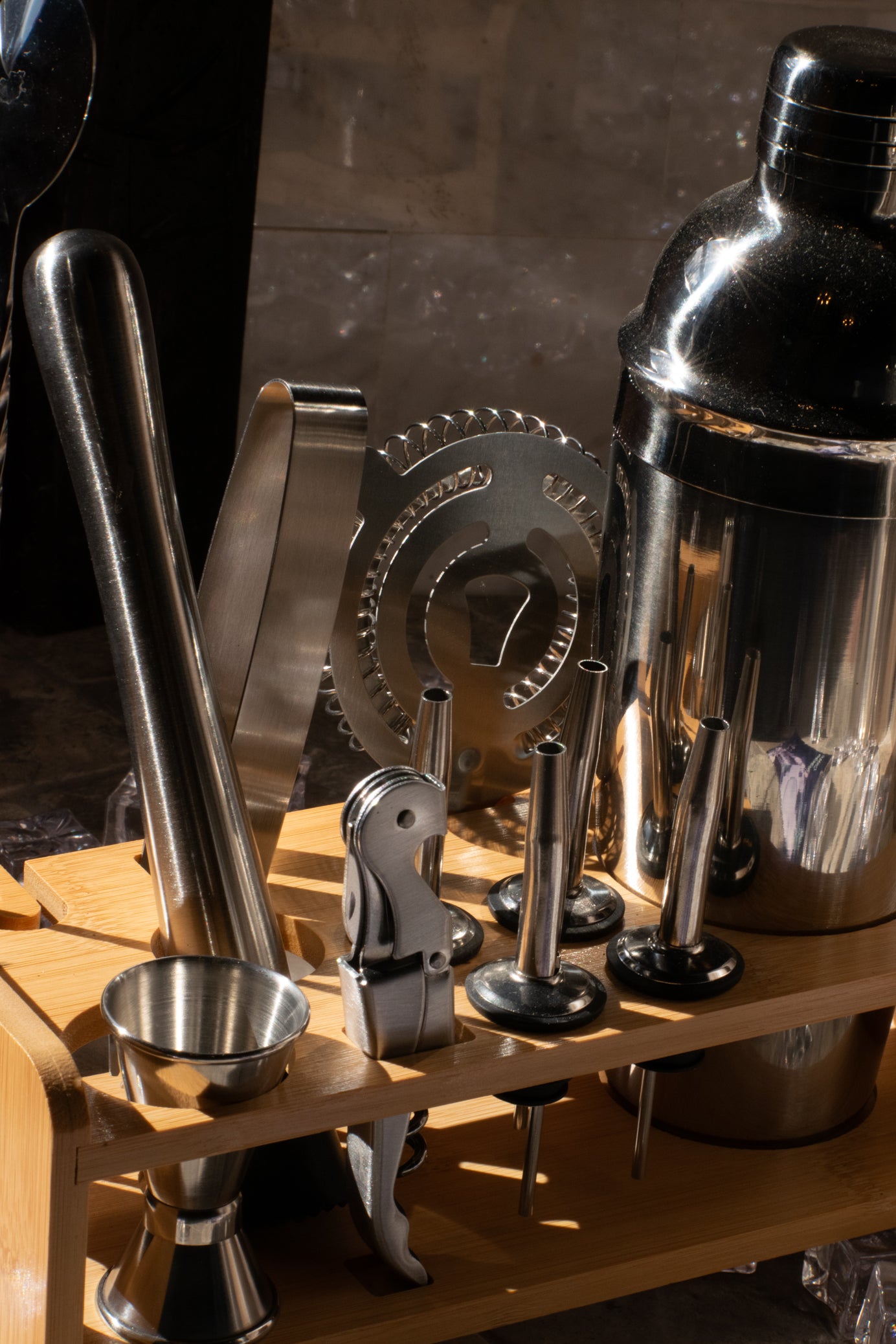 Mixology Bartender Kit with Stand Bar Tool Set