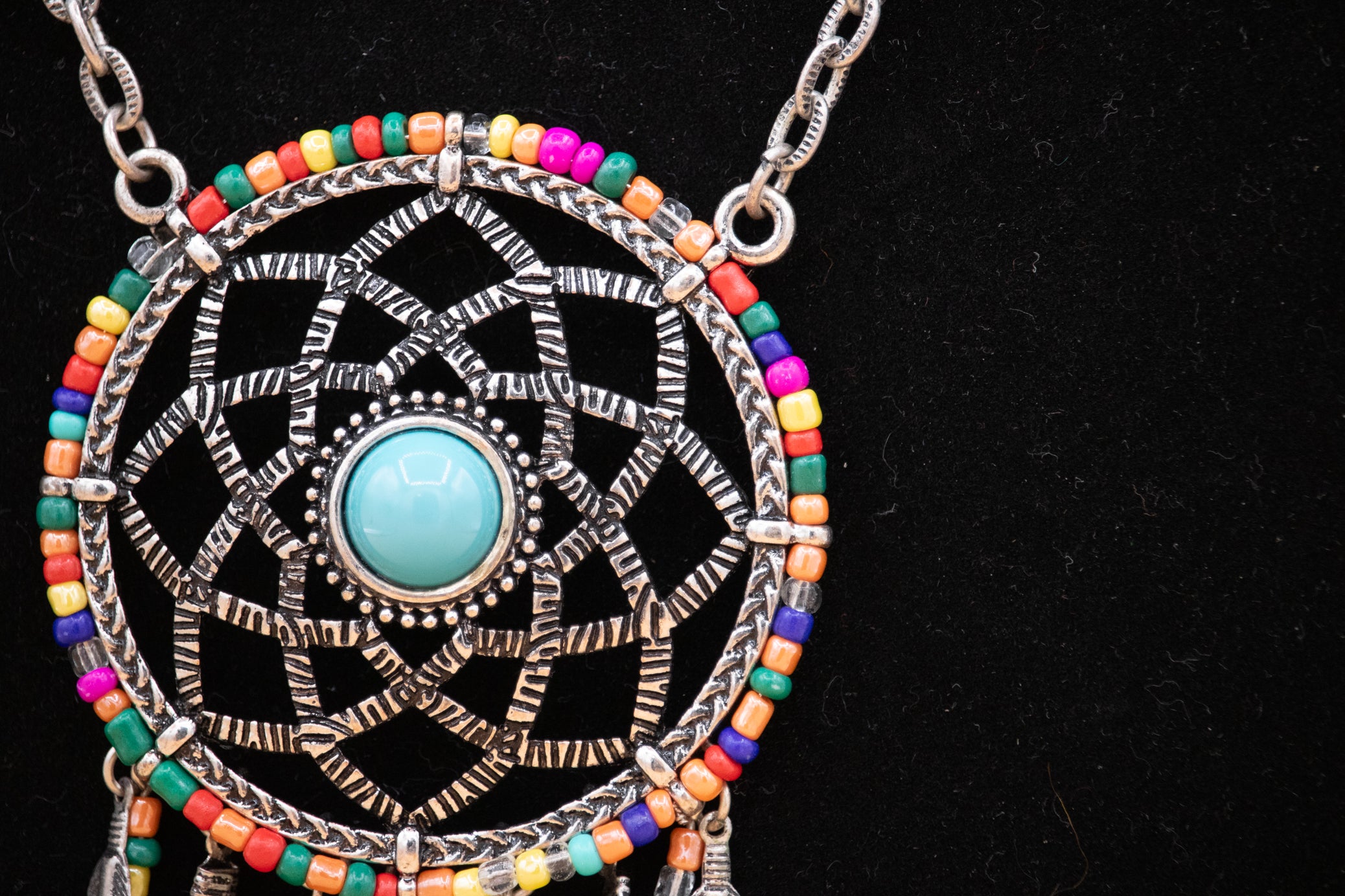 Colorful Dream Catcher Necklace