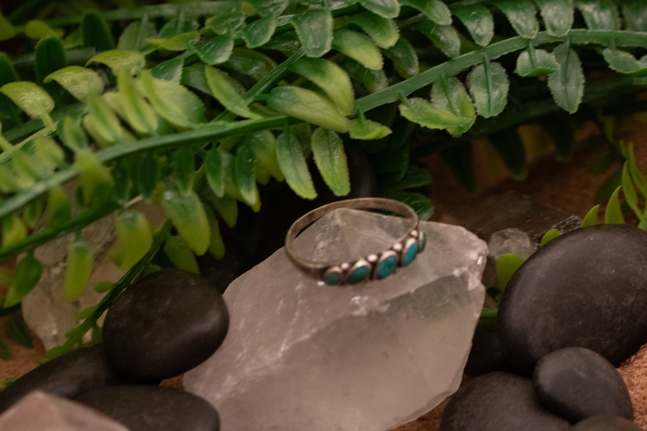 Vintage Navajo Turquoise Gemstone Ring Size 9