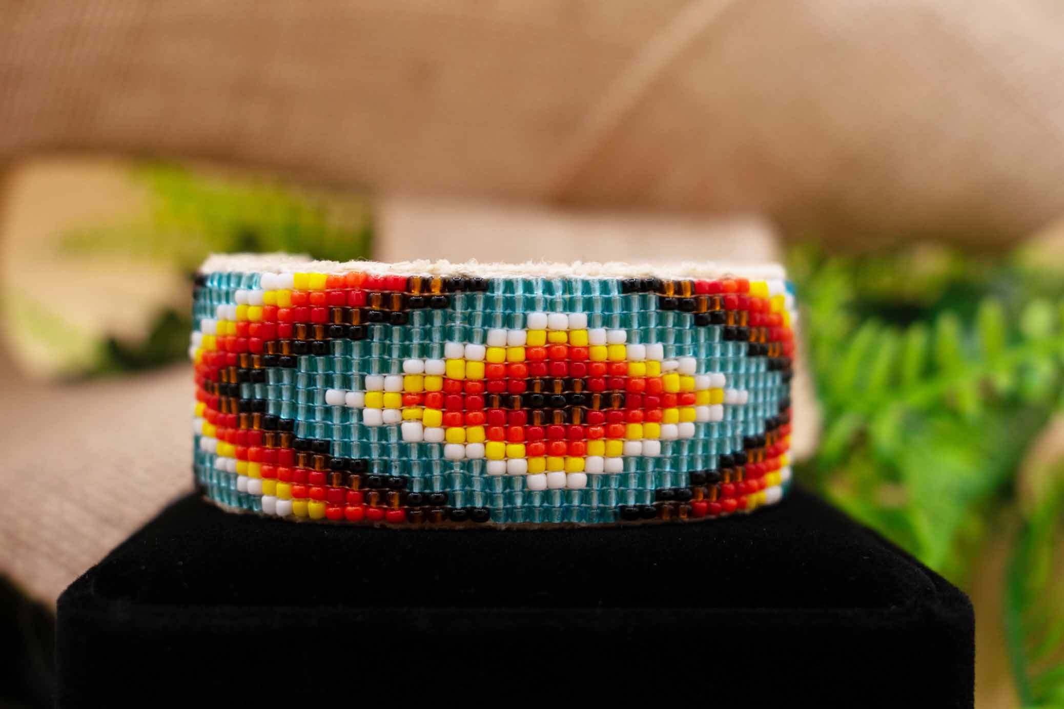 Native American Navajo Indian Hand Beaded Bracelet by Jacklyn Cleveland