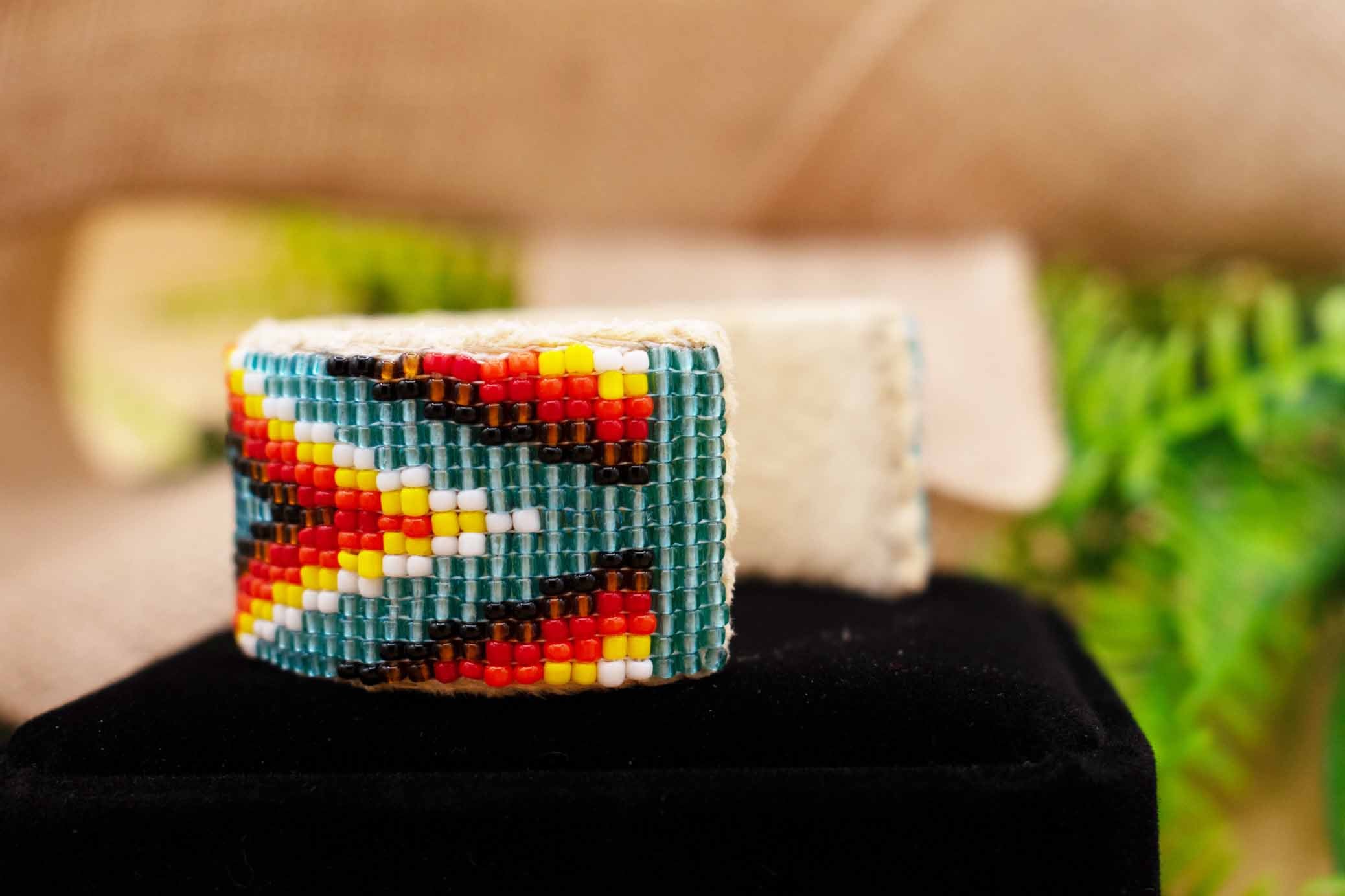 Native American Navajo Indian Hand Beaded Bracelet by Jacklyn Cleveland