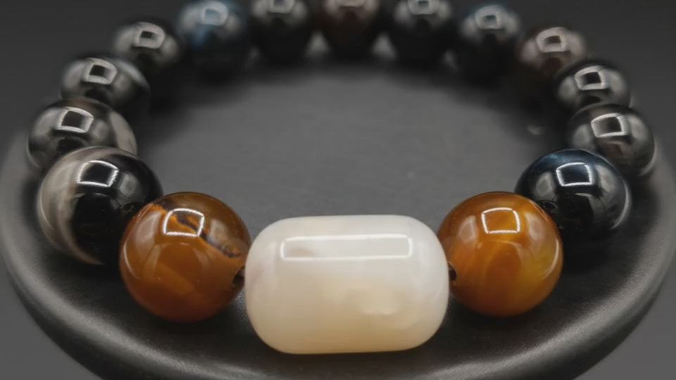 Natural Gemstone Beaded Stretch Bracelet