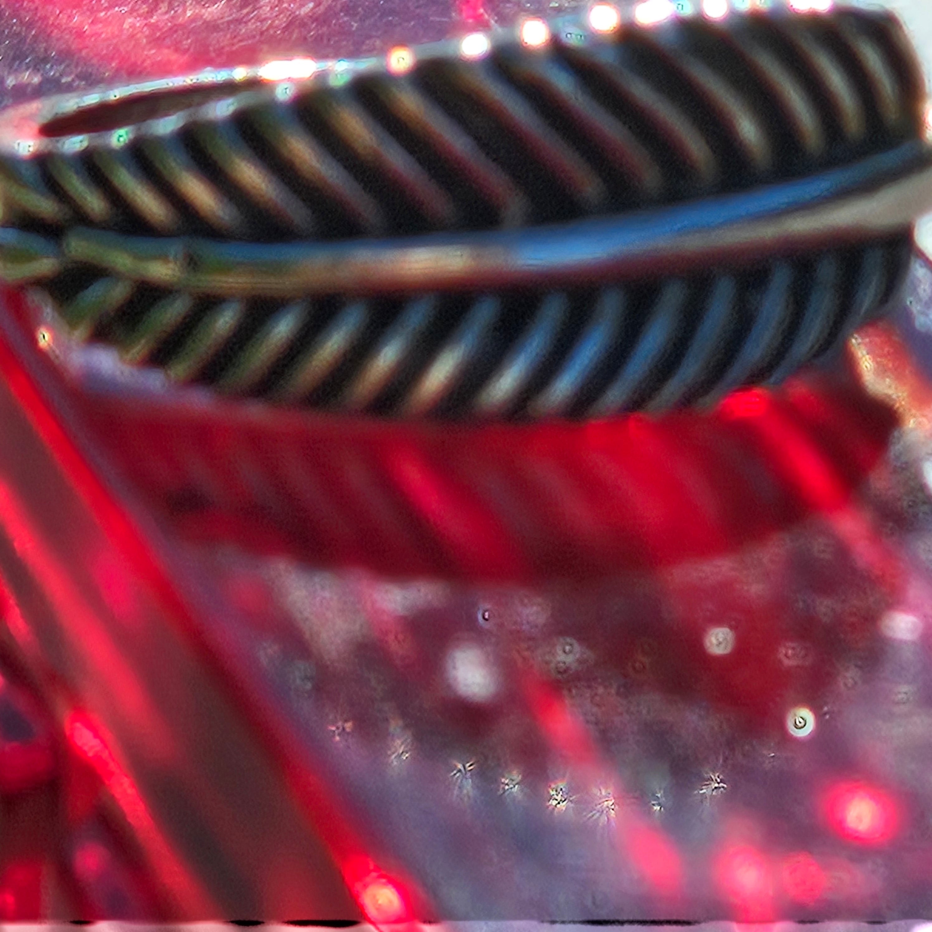 Shiny Alloy Plated Sliver Feather Ring Size 7.5