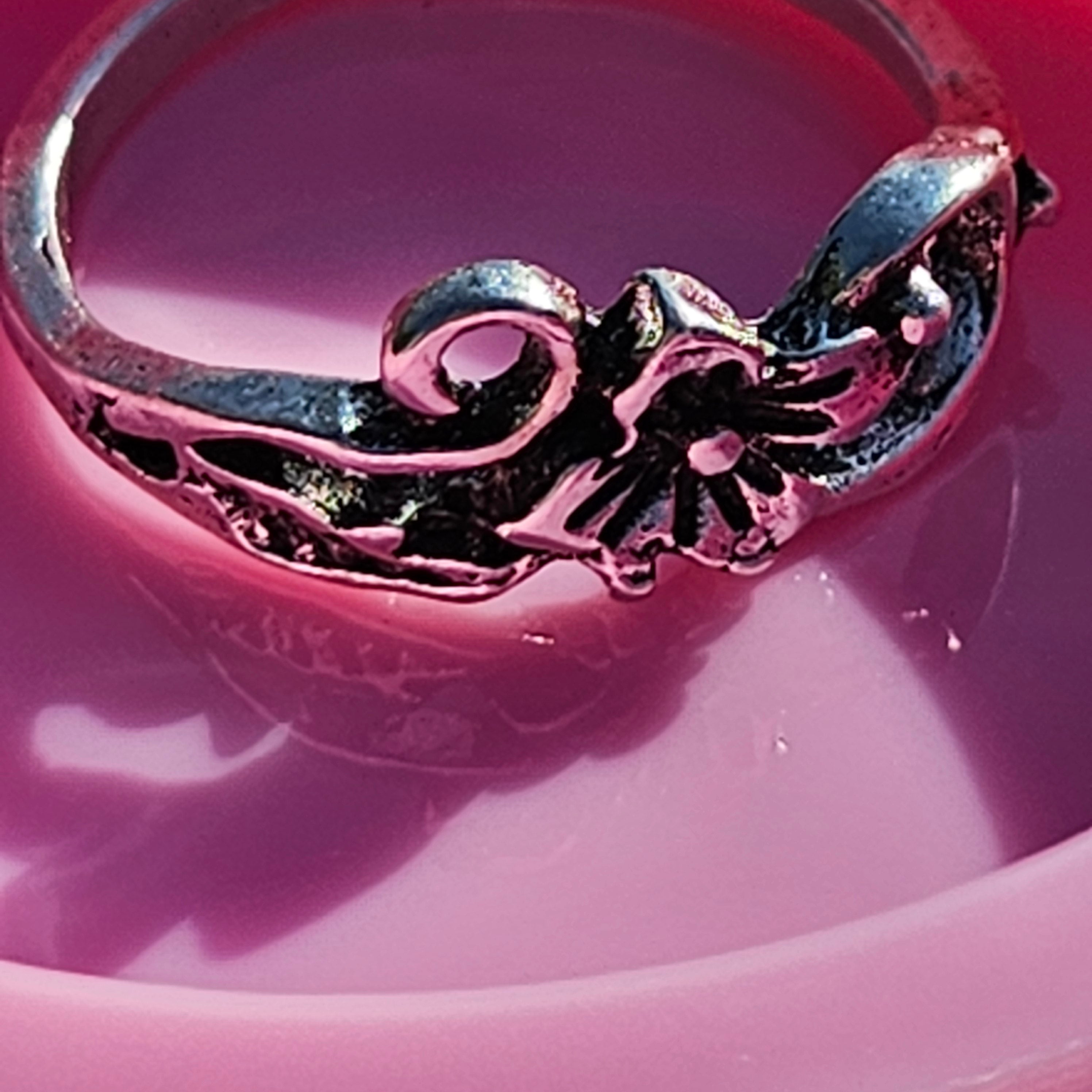 Lily Design Alloy Plated Silver Ring Size 6