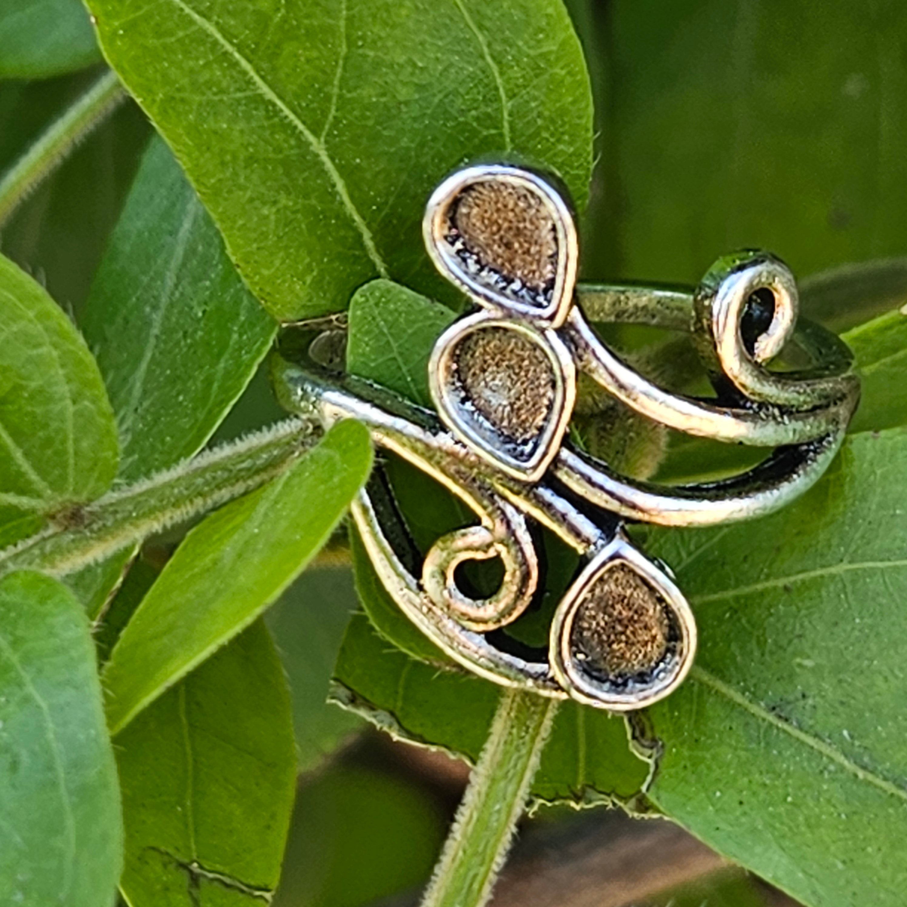 Beautiful Boho Alloy Silver Plated Ring Size 6