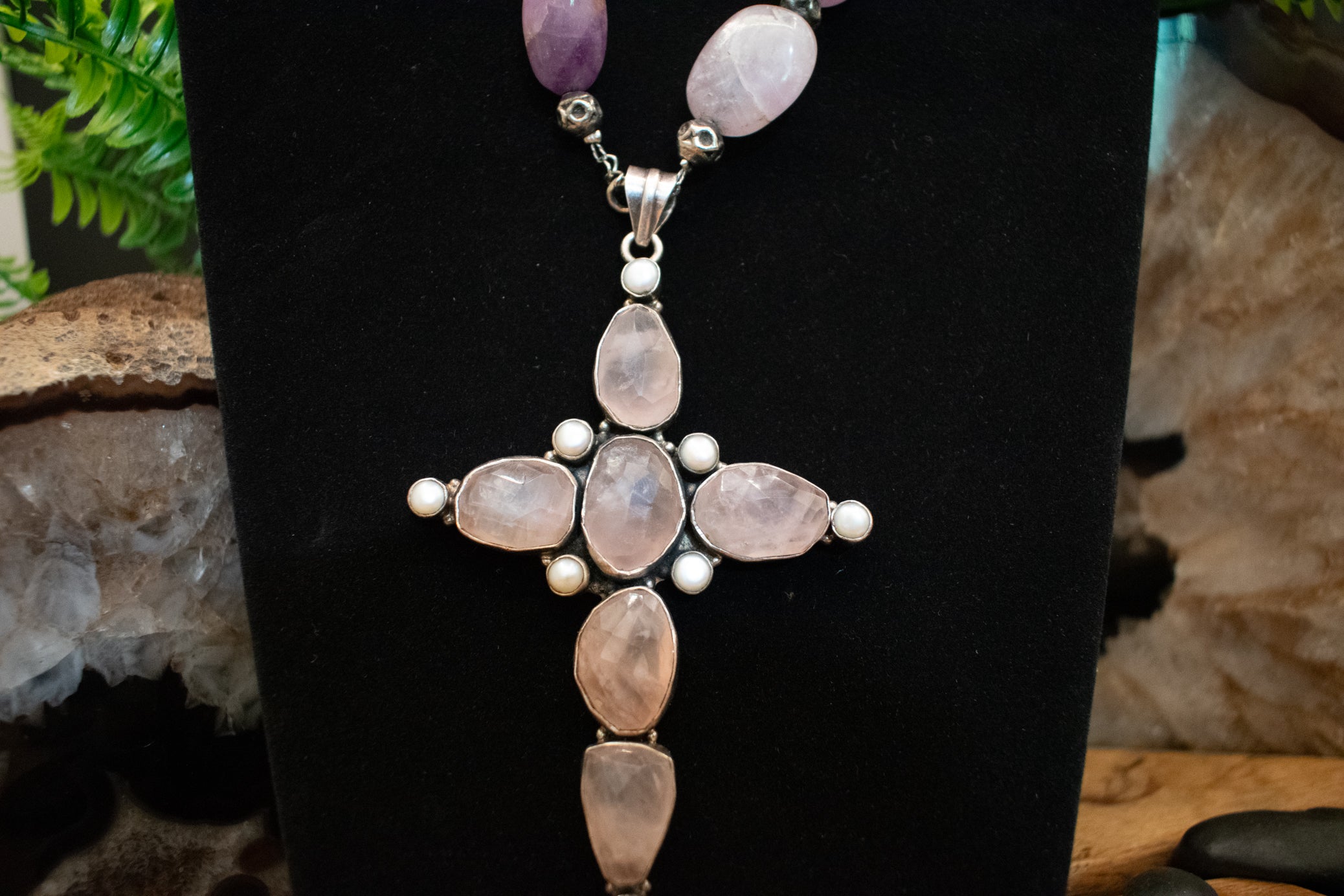 Amethyst Cross Necklace
