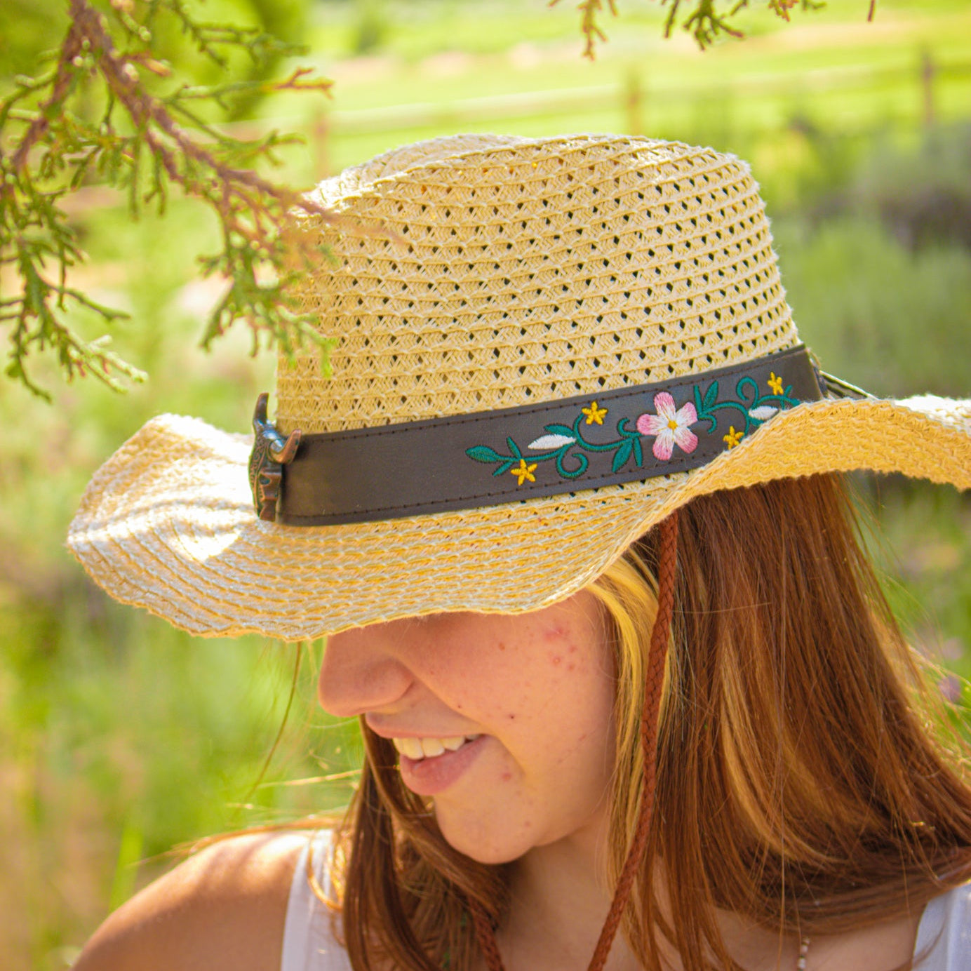 Beautifully Woven 100% Recycled Paper Cowgirl Hat