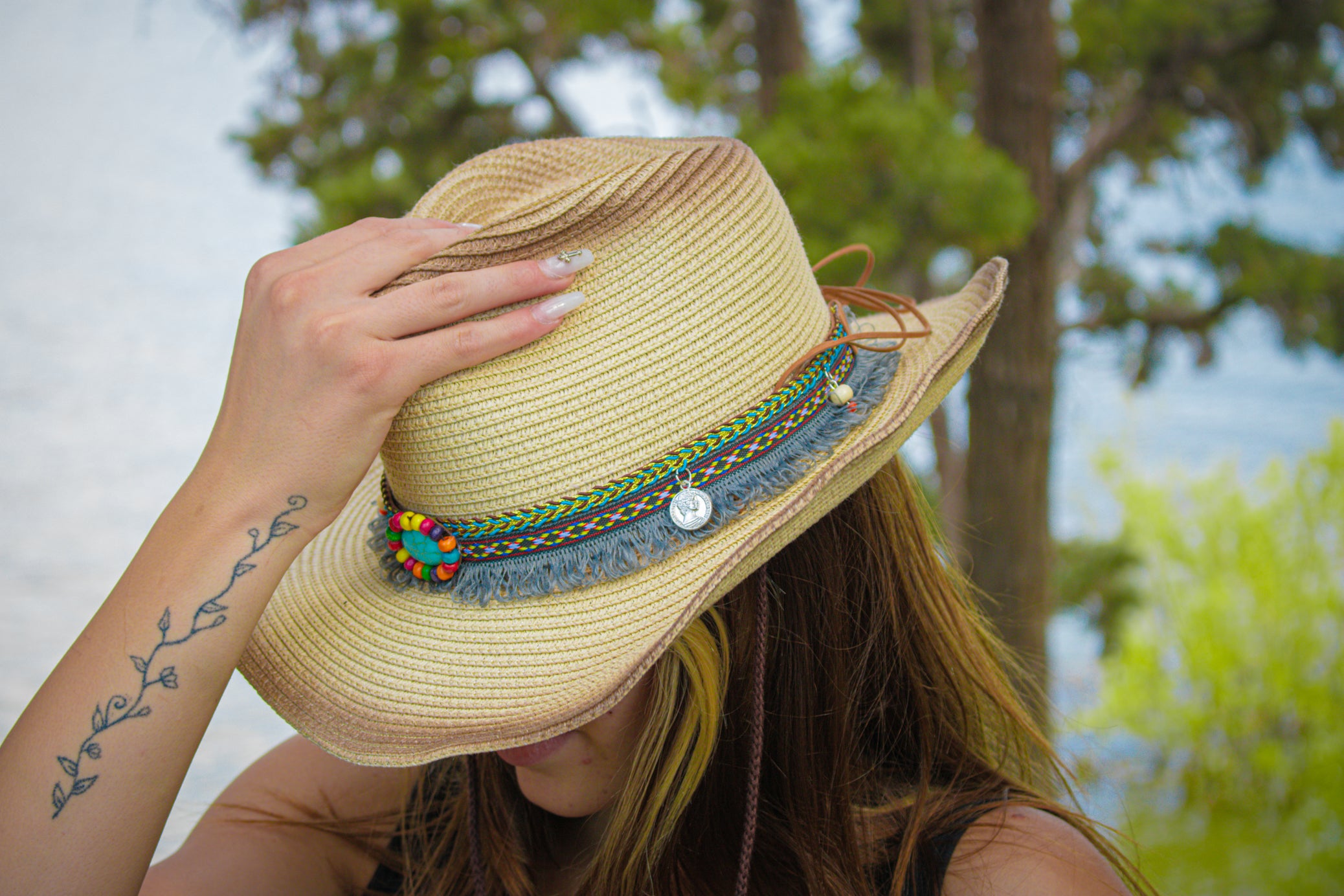 Two Shade 100% Recycled Paper Woven Sun Hat