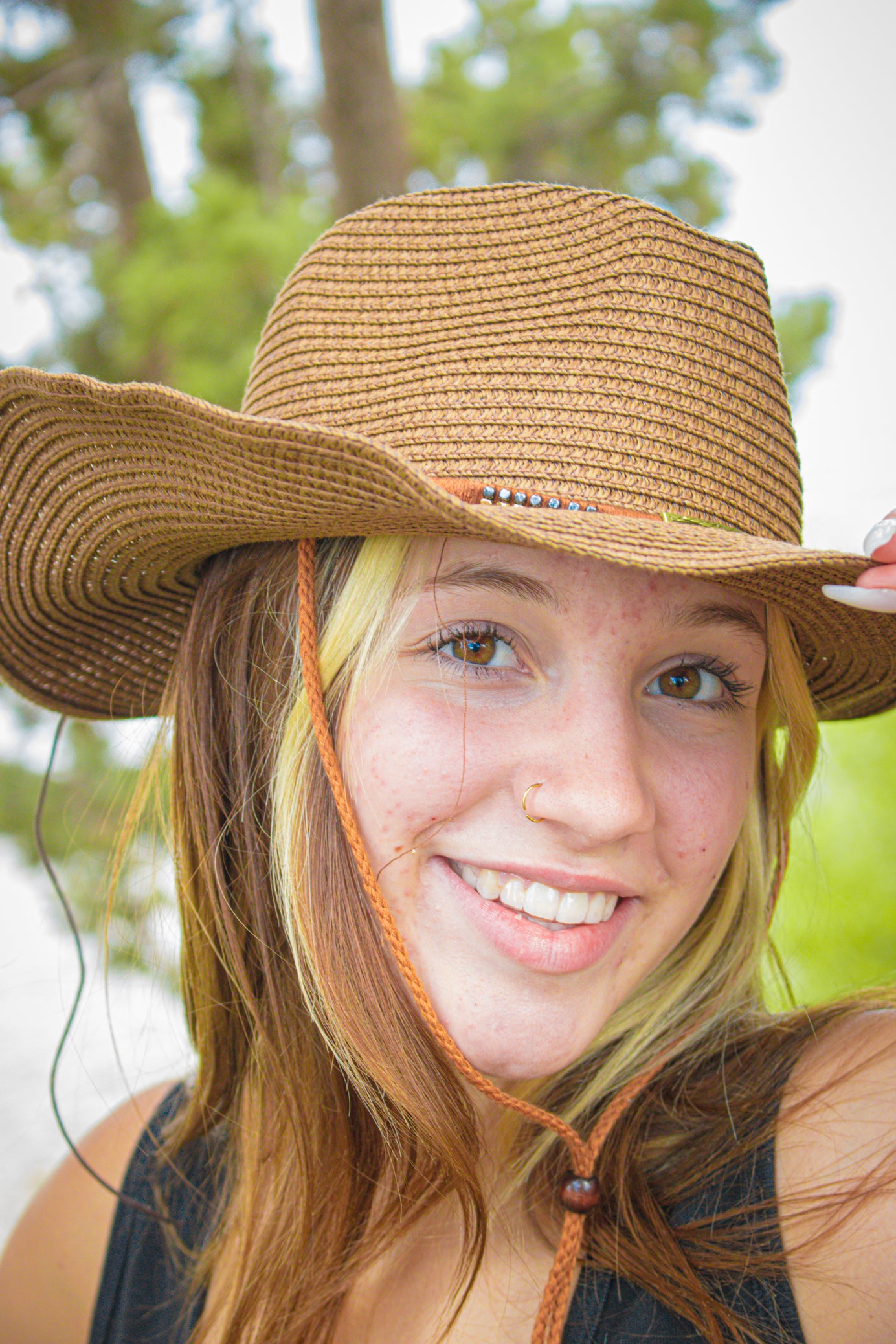 Western Woven 100% Recycled Paper Sun Hat With Strap
