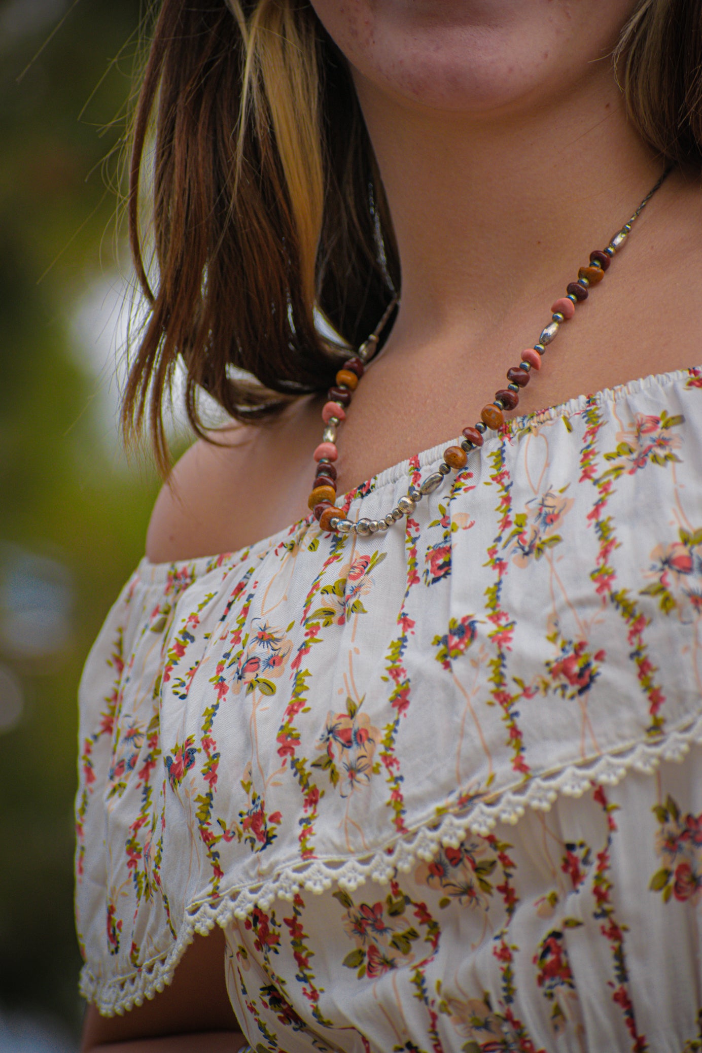 Vintage Navajo Jasper Bead Necklace