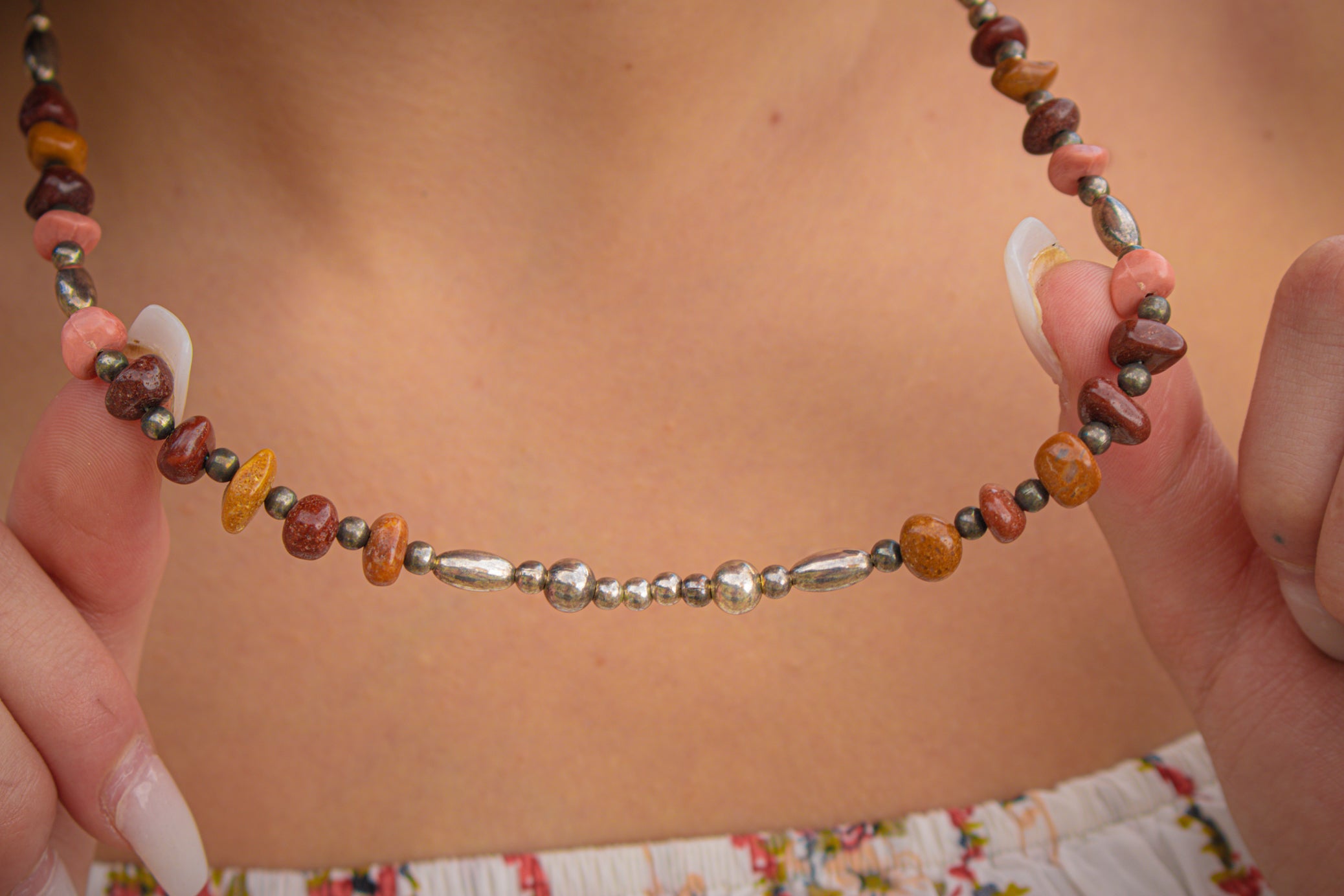 Vintage Navajo Jasper Bead Necklace
