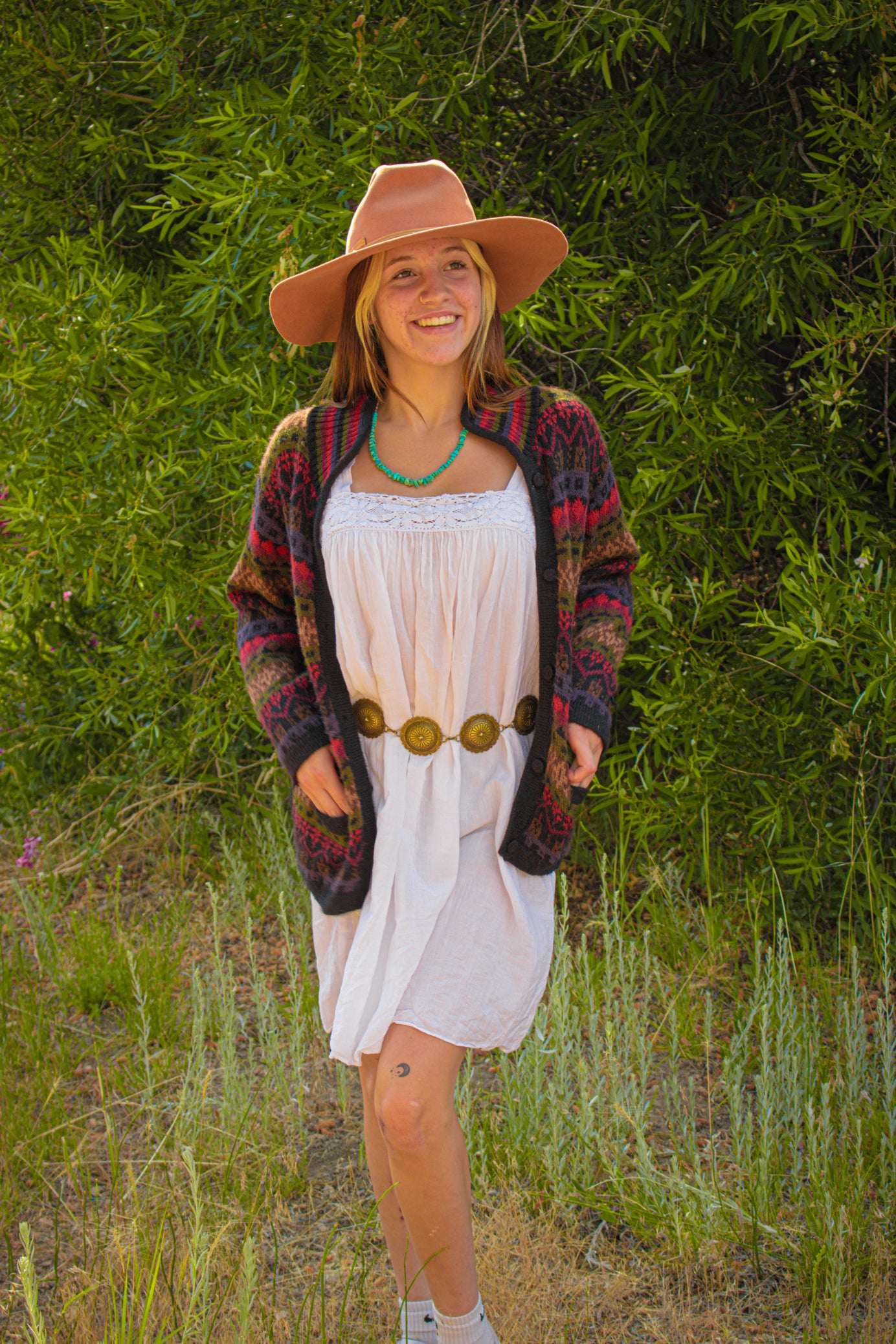 Natur Alpaca Made in Peru Multi - colored Button - Up Cardigan